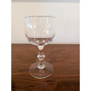 Vintage Rhine Wine Glass - Georgian by Libbey Glass Co - 5"